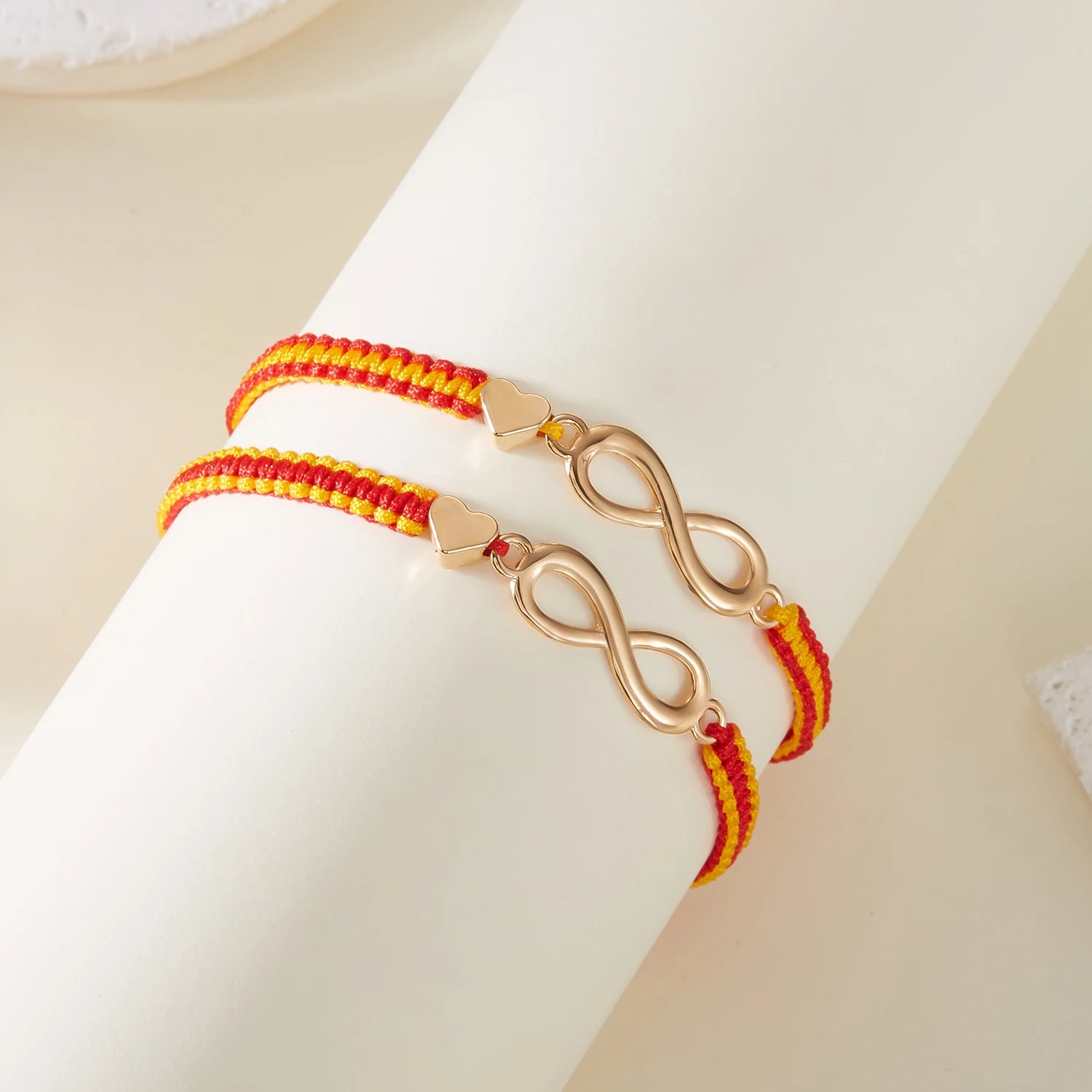 2pcs/set Classic Heart Infinity Bracelet for Women Men Black Red String Couple Bracelets Handmade Jewelry Valentine's Day Gift