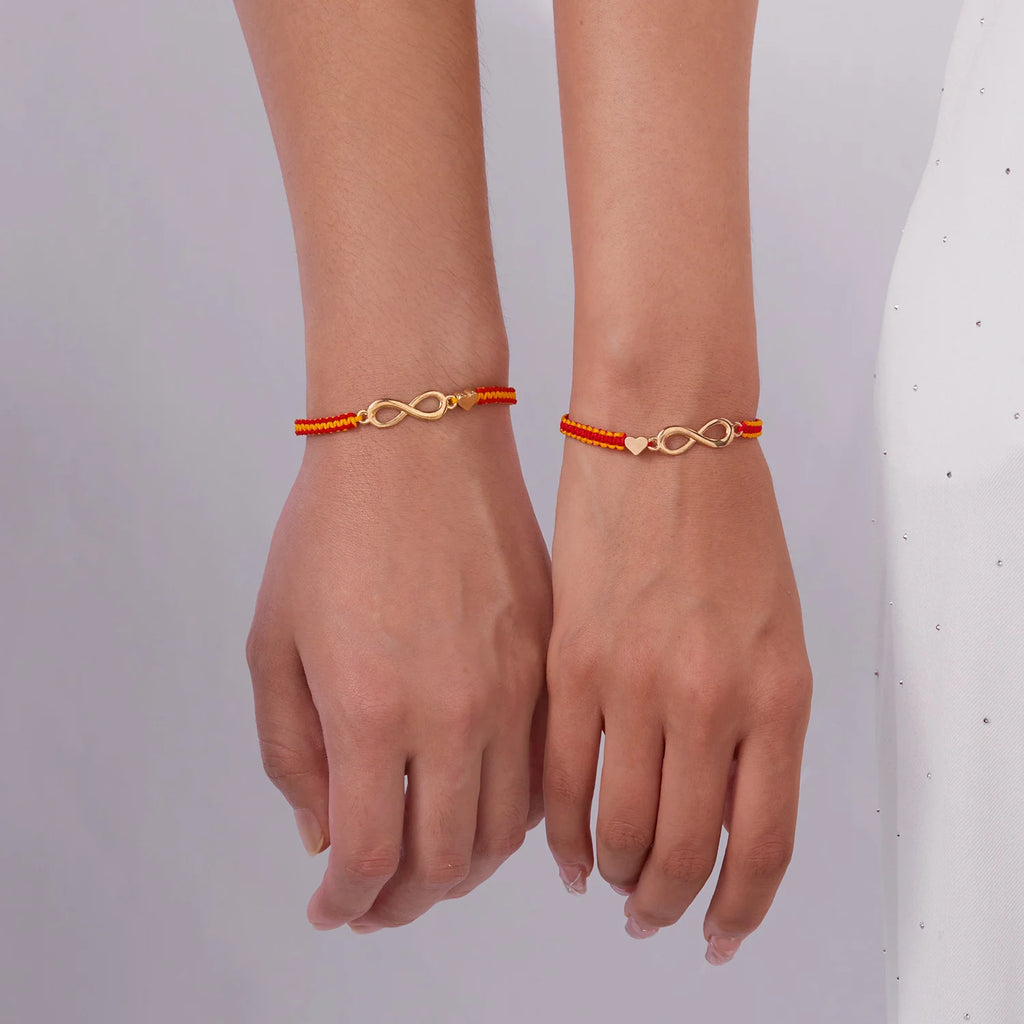 2pcs/set Classic Heart Infinity Bracelet for Women Men Black Red String Couple Bracelets Handmade Jewelry Valentine's Day Gift